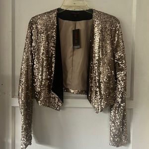 Material girl medium blazer rose gold